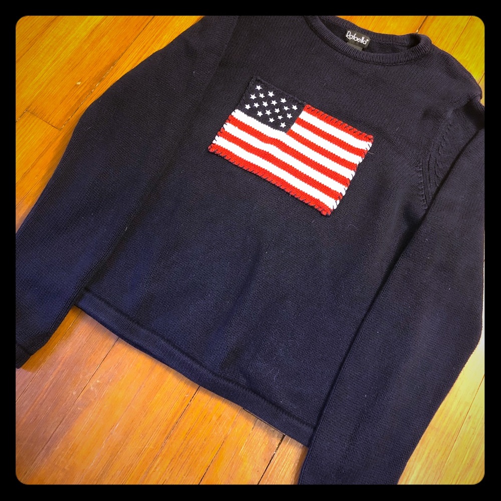 Rafaella American flag sweater